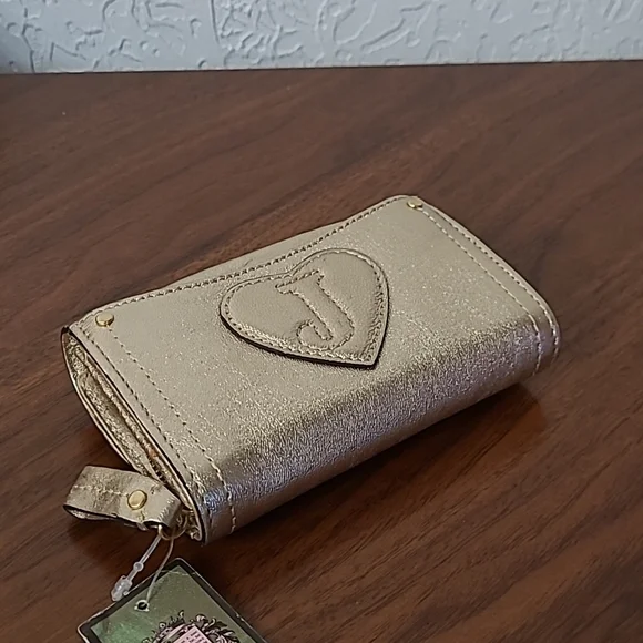 Darling Juicy Couture "Juicy Princess" Mini Wallet, Gold Shine NEW WITH TAGS ♥ - Picture 5 of 7